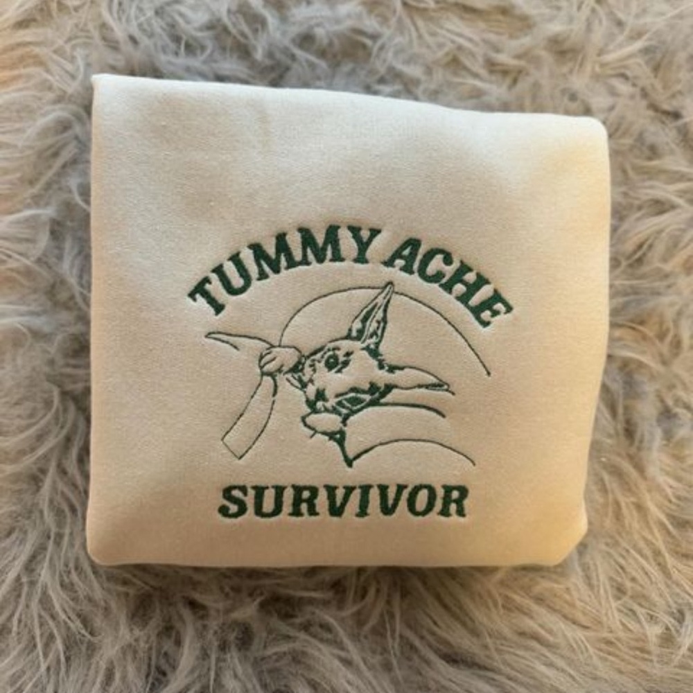 Tummy Ache Survivor Embroidered Sweatshirt